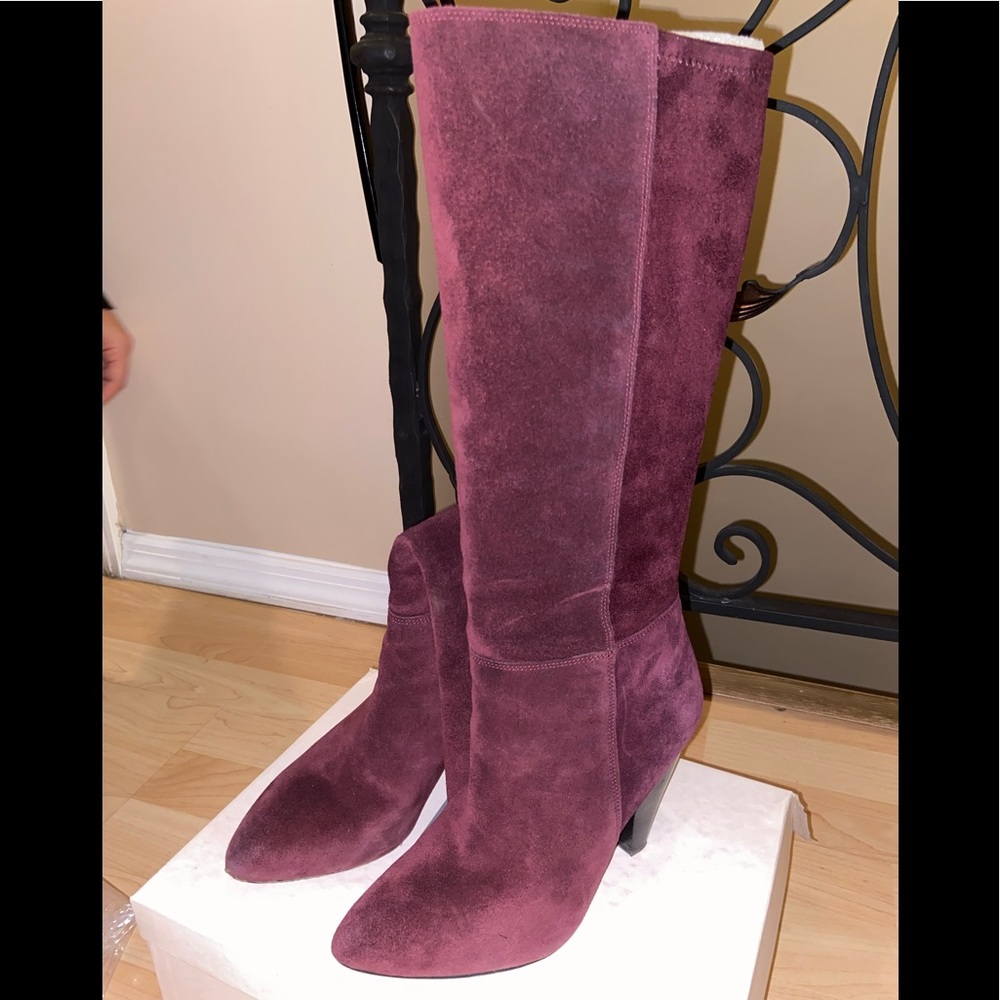 Vince camuto burgundy high boots